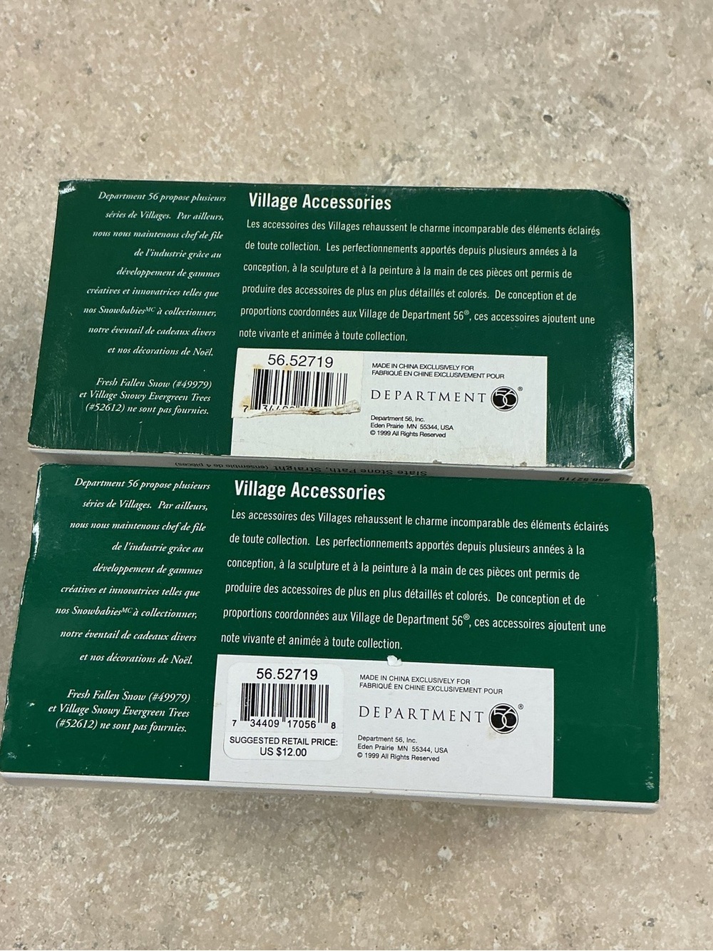Department 56 Village Accessories Slate Stone Path Straight Set Of 4 (2 boxes) - Picture 3 of 6